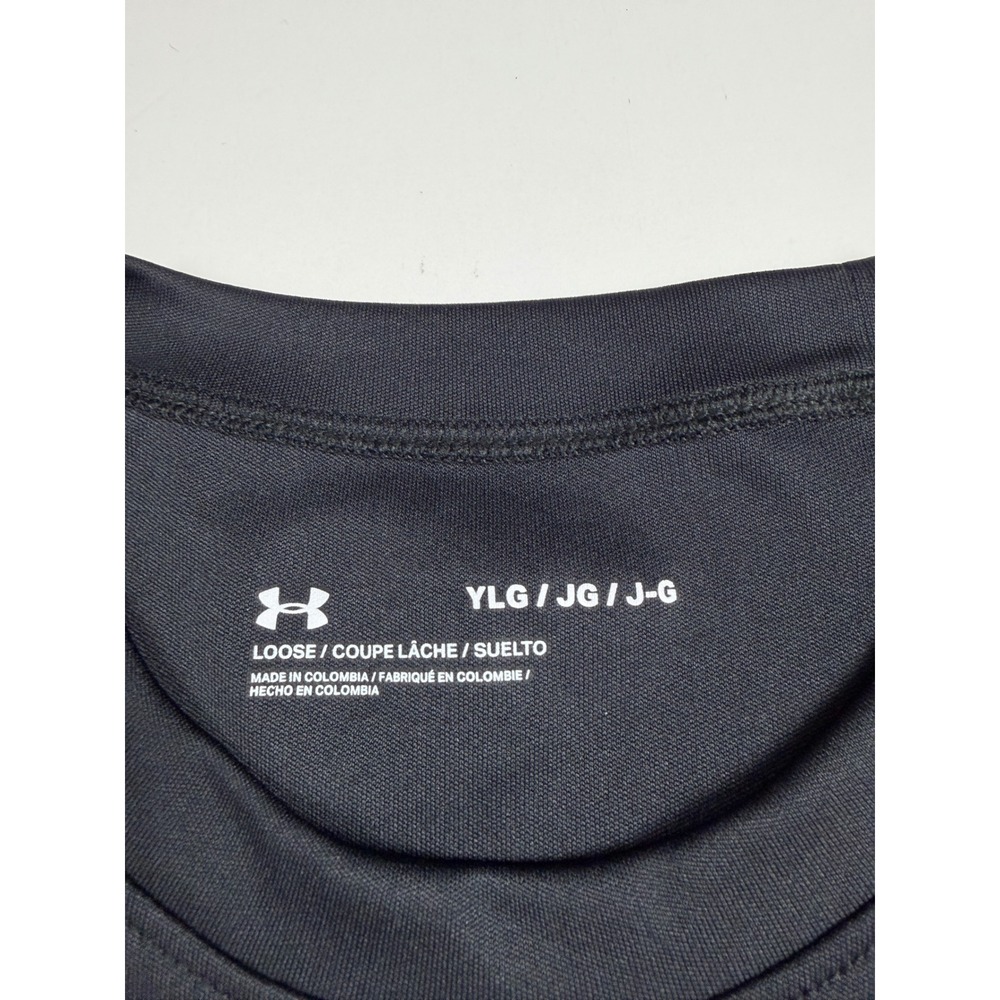 Under Armour Boys Youth Large Black Graphic Loose Fit Athletic T-Shirt - Picture 3 of 15